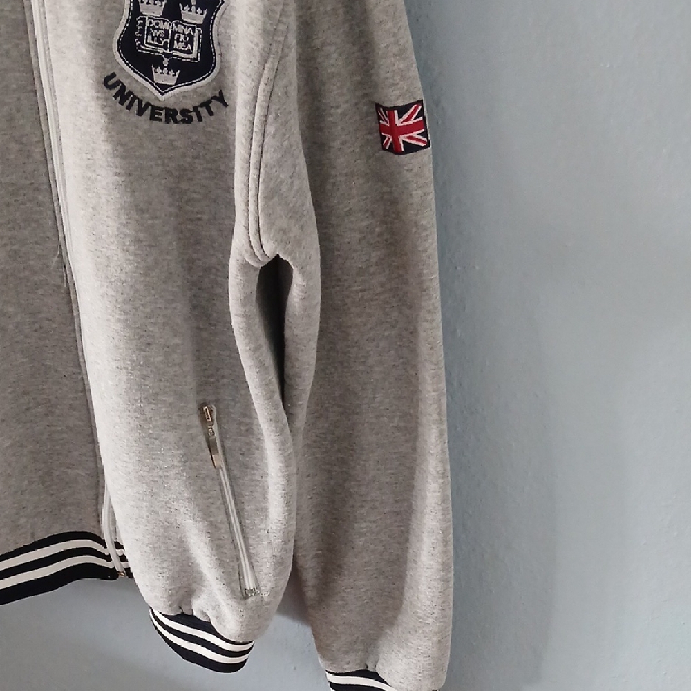 Oxford University Gray Zip-Up Jacket - Picture 3 of 6